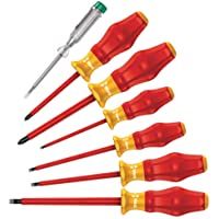 Wera WER031575 Juego de Destornilladores Aislados VDE y Buscapolos con 7 Piezas